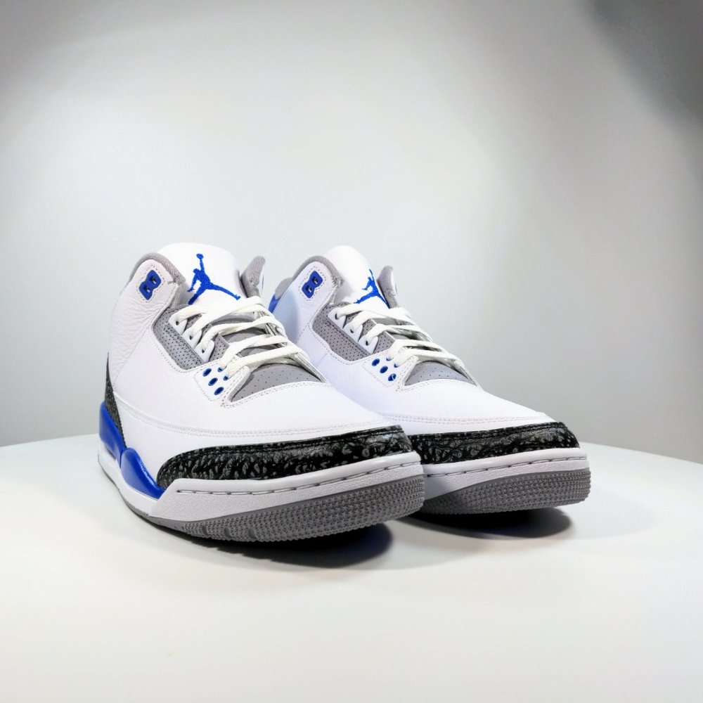 AIR JORDAN 3 RETRO 'RACER BLUE' - Picture 2 of 4